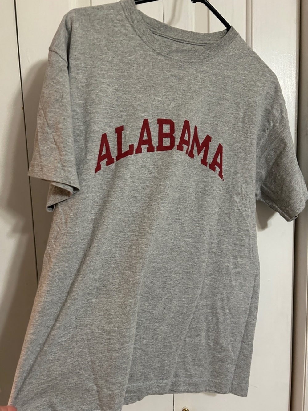 Alabama Short Sleeve Tee - Gray with Crimson Logo